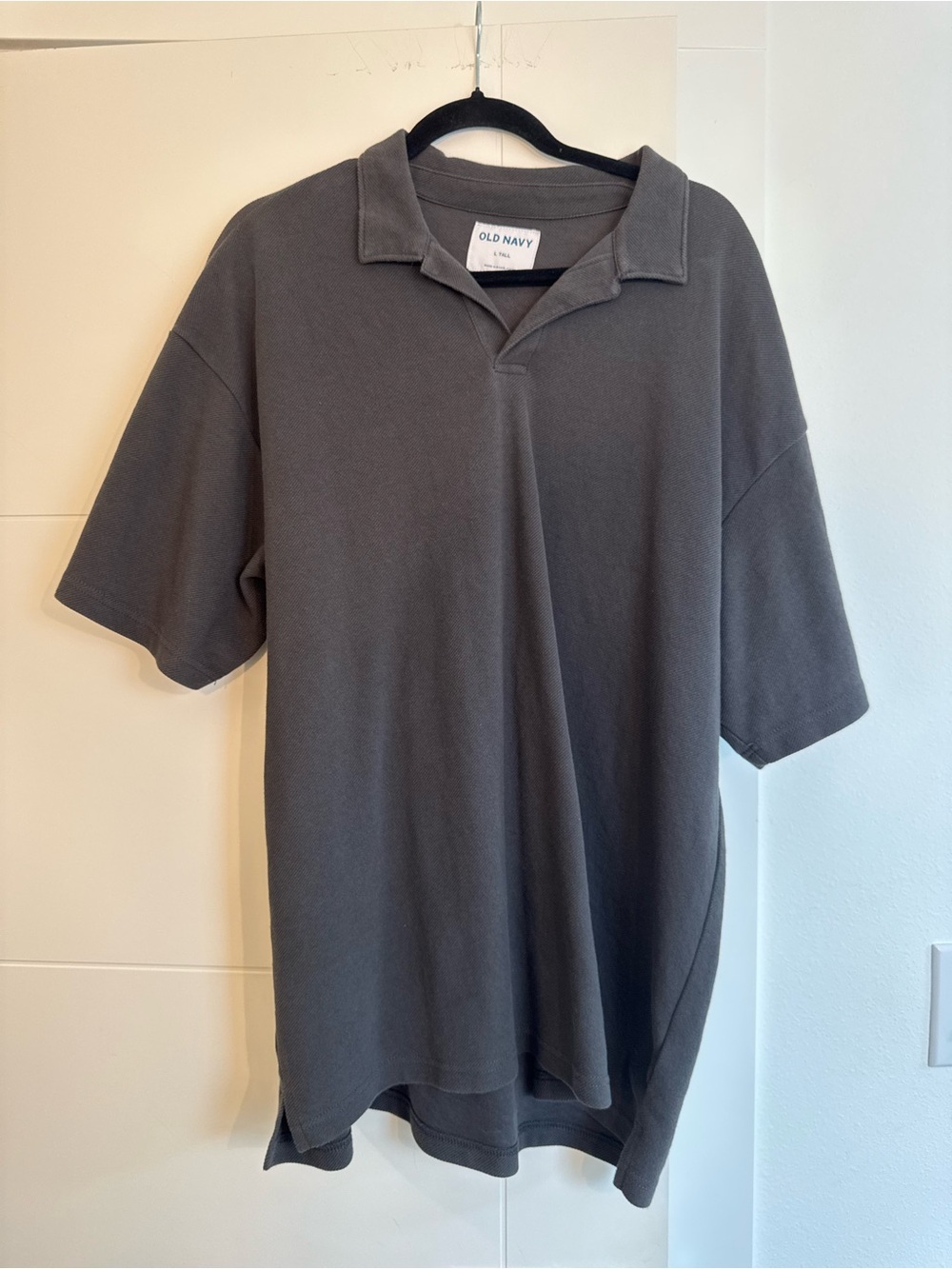Old Navy Men's Short Sleeve Polo Shirt - Charcoal